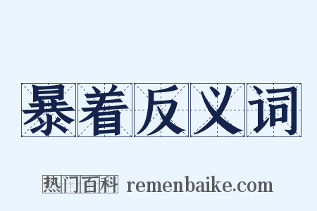 暴着反义词是什么意思的图片